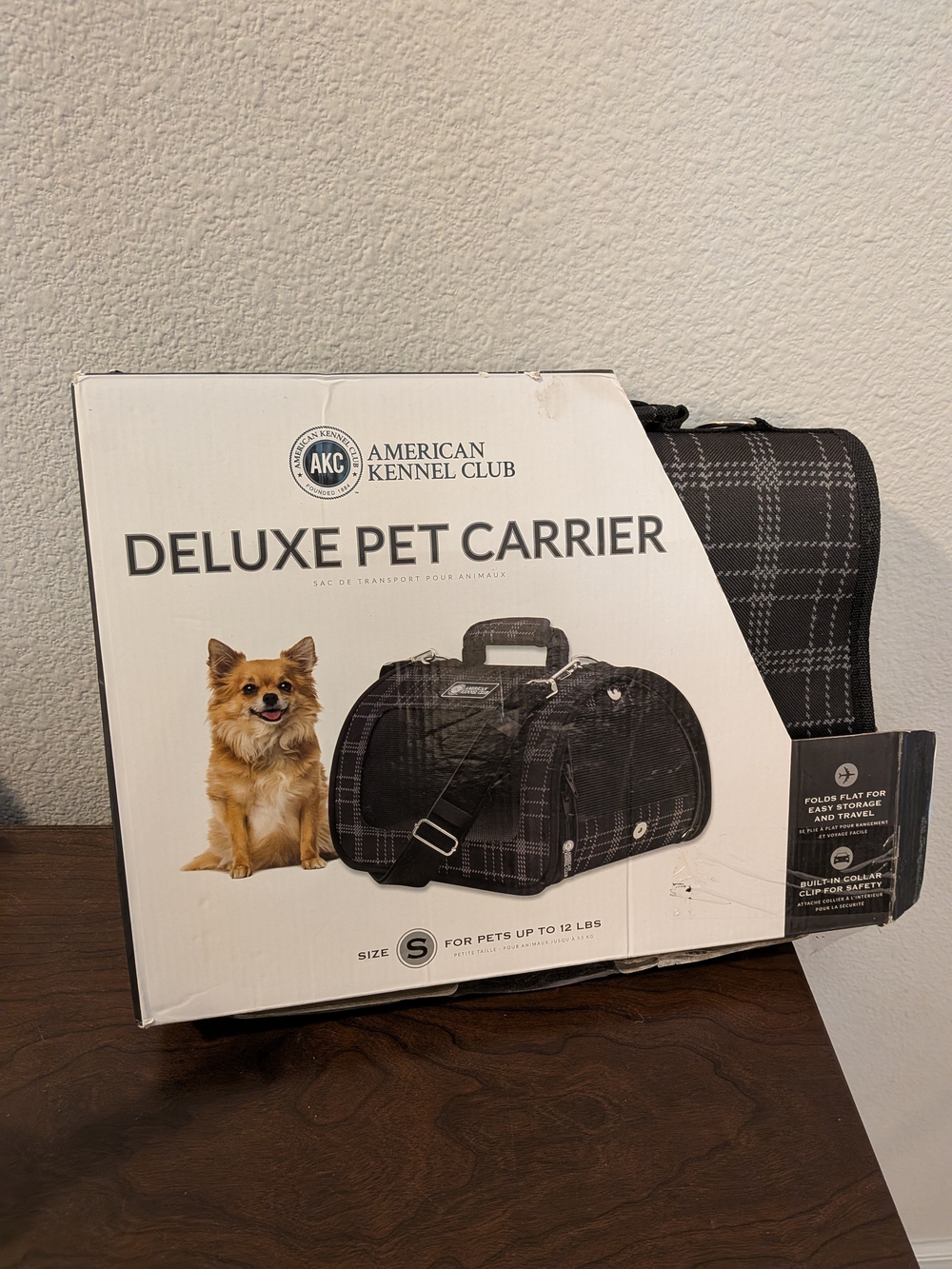 American Kennel Club Deluxe Pet Carrier - Black Plaid